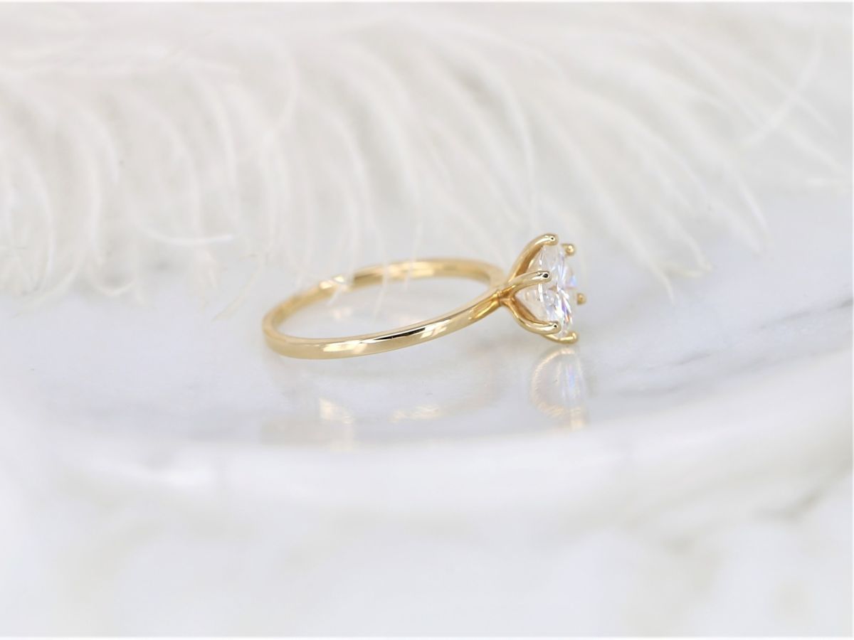 Stunning 2.0 CT Round Moissanite Engagement Ring with Solitaire Design 2