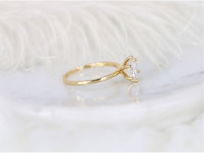 Stunning 2.0 CT Round Moissanite Engagement Ring with Solitaire Design 2