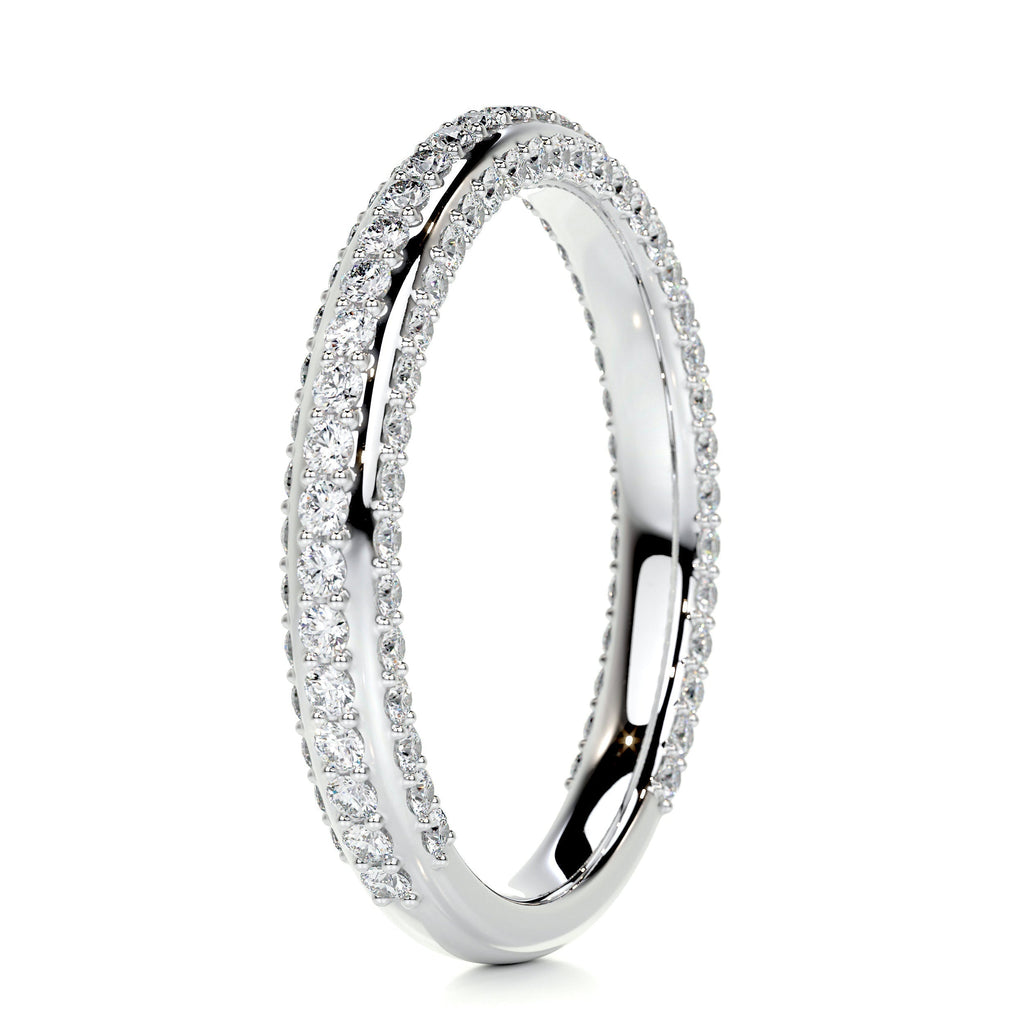 0.75 CT Round Triple Row Lab Grown Diamond Wedding Band
