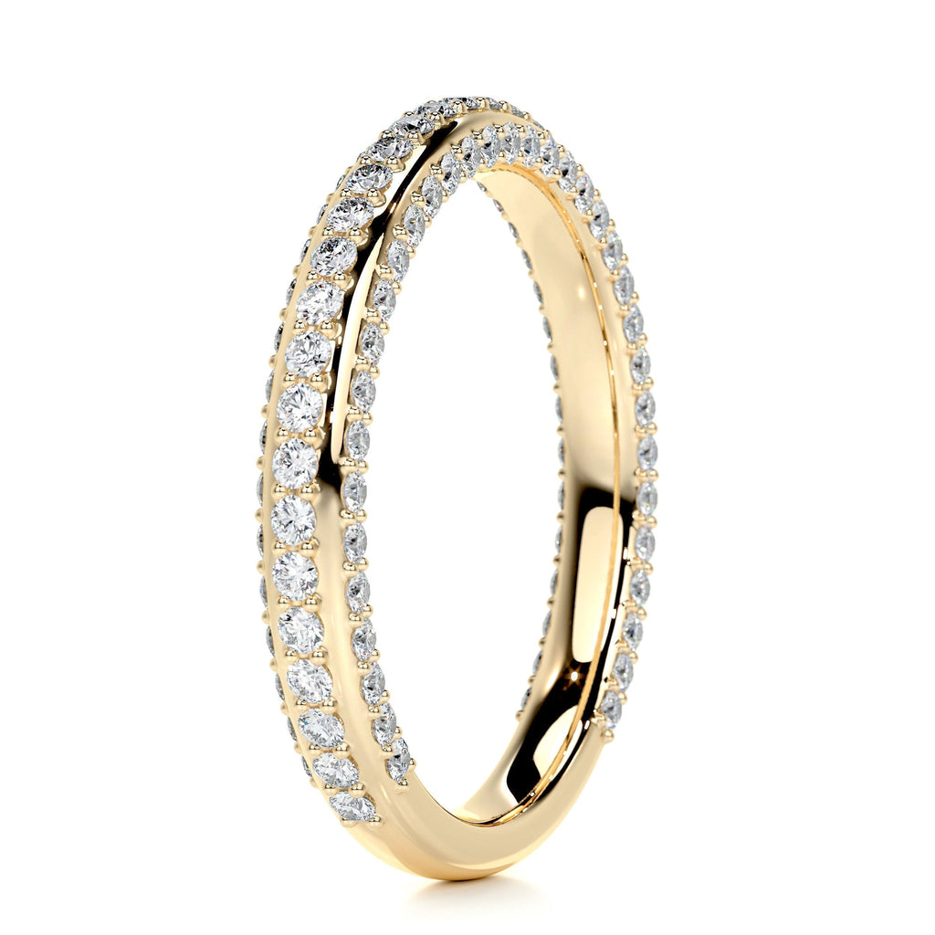 0.75 CT Round Triple Row Lab Grown Diamond Wedding Band