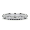0.75 CT Round Half Eternity Lab Grown Diamond Wedding Band