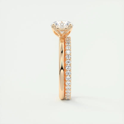 1.35 CT Round Cut Solitaire Moissanite Engagement Ring 19