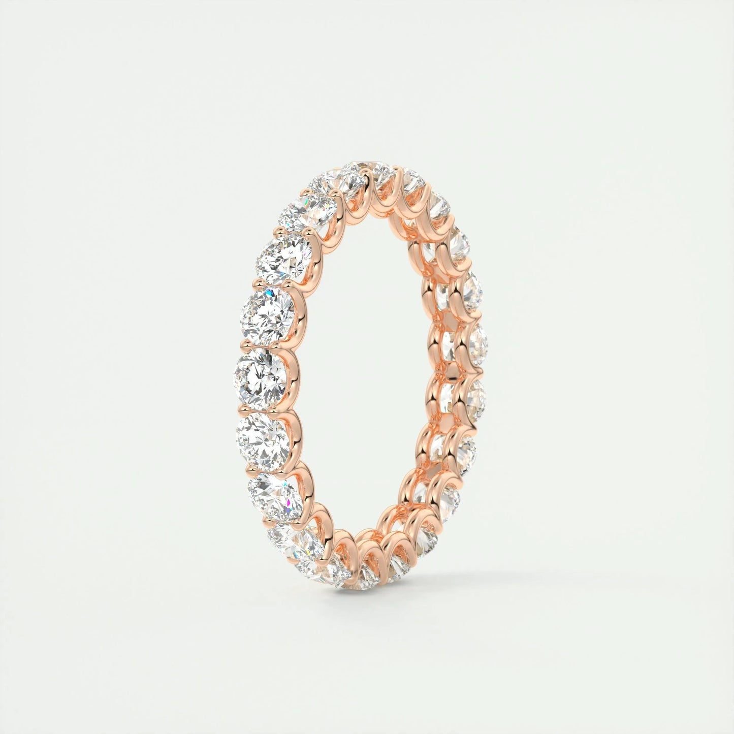 2.10 TCW Round Cut Full Eternity Moissanite Bridal Wedding Band 14