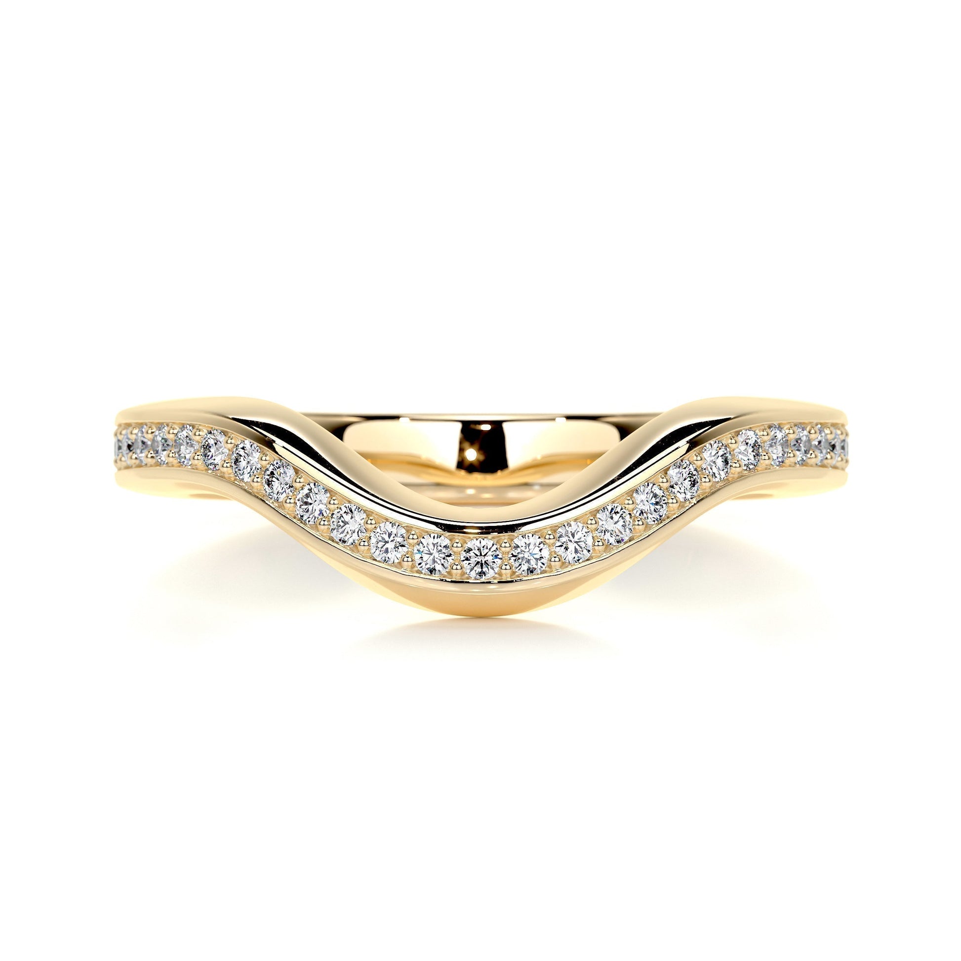 0.3 CT Round Curved CVD EF/VVS Diamond Wedding Band 6