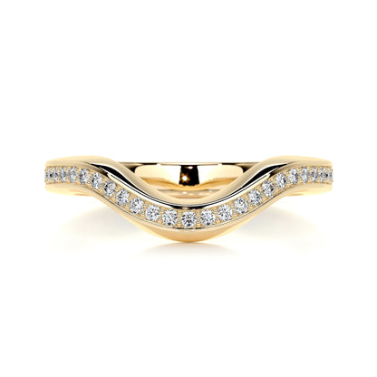 0.3 CT Round Curved CVD EF/VVS Diamond Wedding Band 6