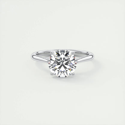 2.0 CT Round Cut Solitaire Moissanite Engagement Ring 1