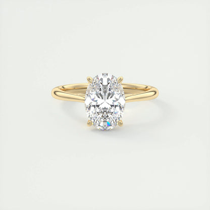 1.91 CT Oval Cut Solitaire Moissanite Engagement Ring 8