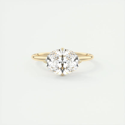 1.91 CT Oval Hidden Halo Moissanite Engagement Ring 7