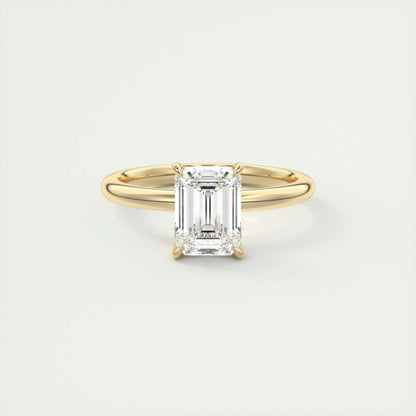 1.91 CT Emerald Cut Solitaire Moissanite Engagement Ring 8