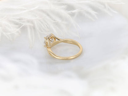 Stunning 2.0 CT Round Moissanite Engagement Ring with Hidden Halo Design 3