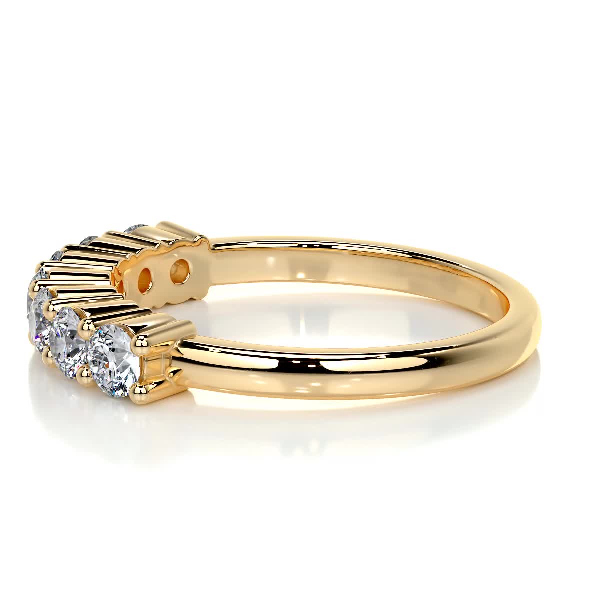 0.75 CT Round 7 Stones Lab Grown Diamond Wedding Band