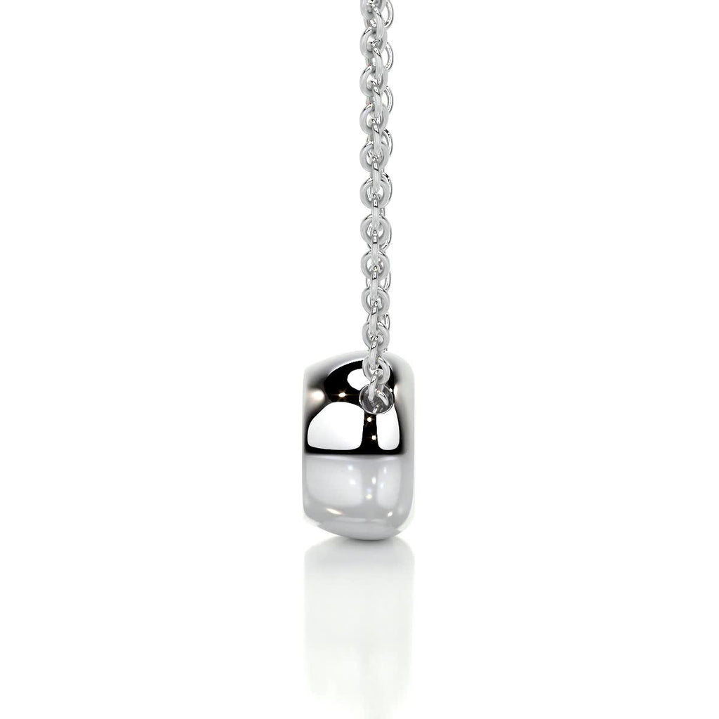 1.0 CT Round Bezel Style  Lab Grown Diamond Necklace
