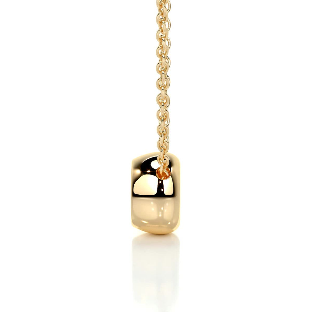 1.0 CT Round Bezel Style  Lab Grown Diamond Necklace