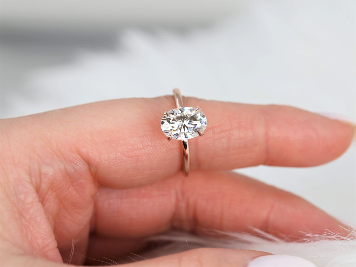 Stunning 2.5 CT Oval Moissanite Engagement Ring with Solitaire Design 5