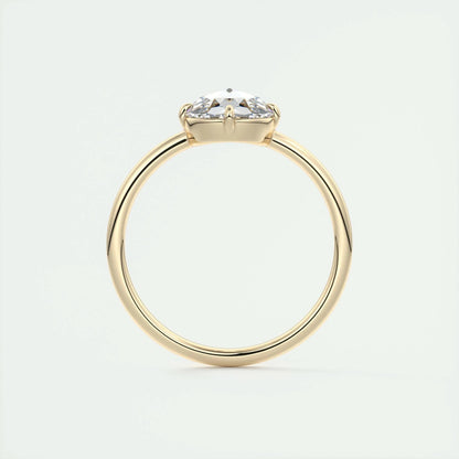 1.19 CT Round Rose Cut  Solitaire Moissanite Engagement Ring 14