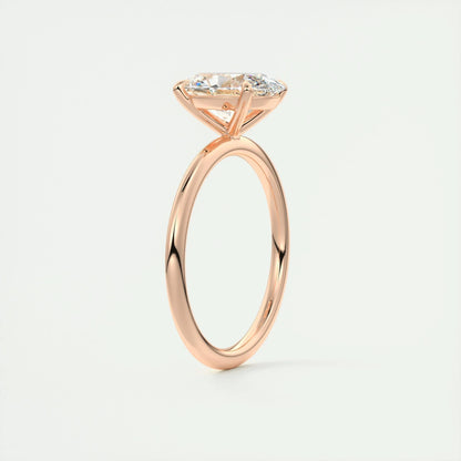 1.91 CT Oval Cut Solitaire Moissanite Engagement Ring 21