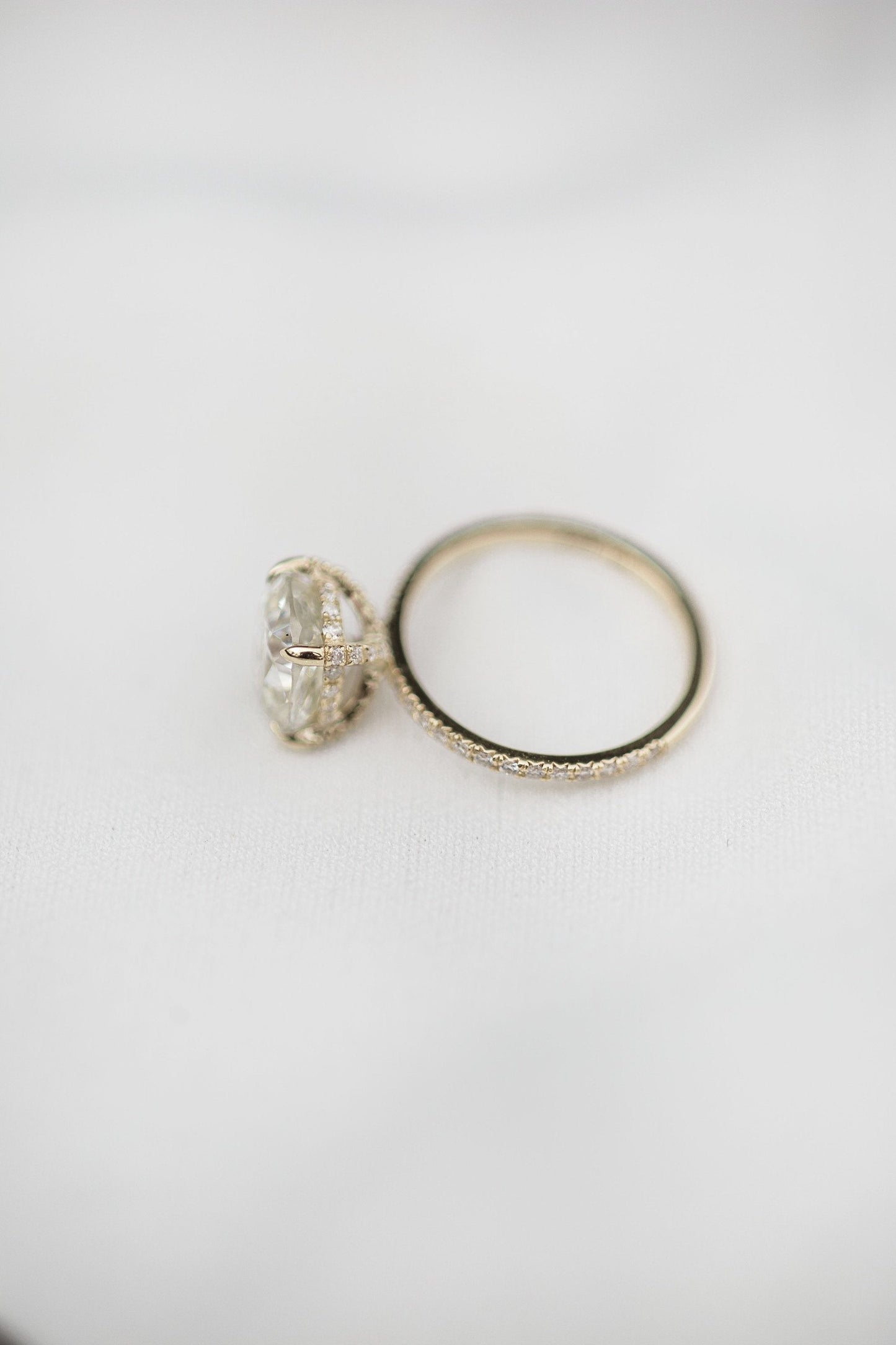 2.77 CT Cushion Cut Hidden Halo Pave Moissanite Engagement Ring 9