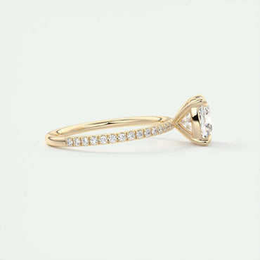 2.15 CT Cushion Cut Pave Moissanite Engagement Ring 9