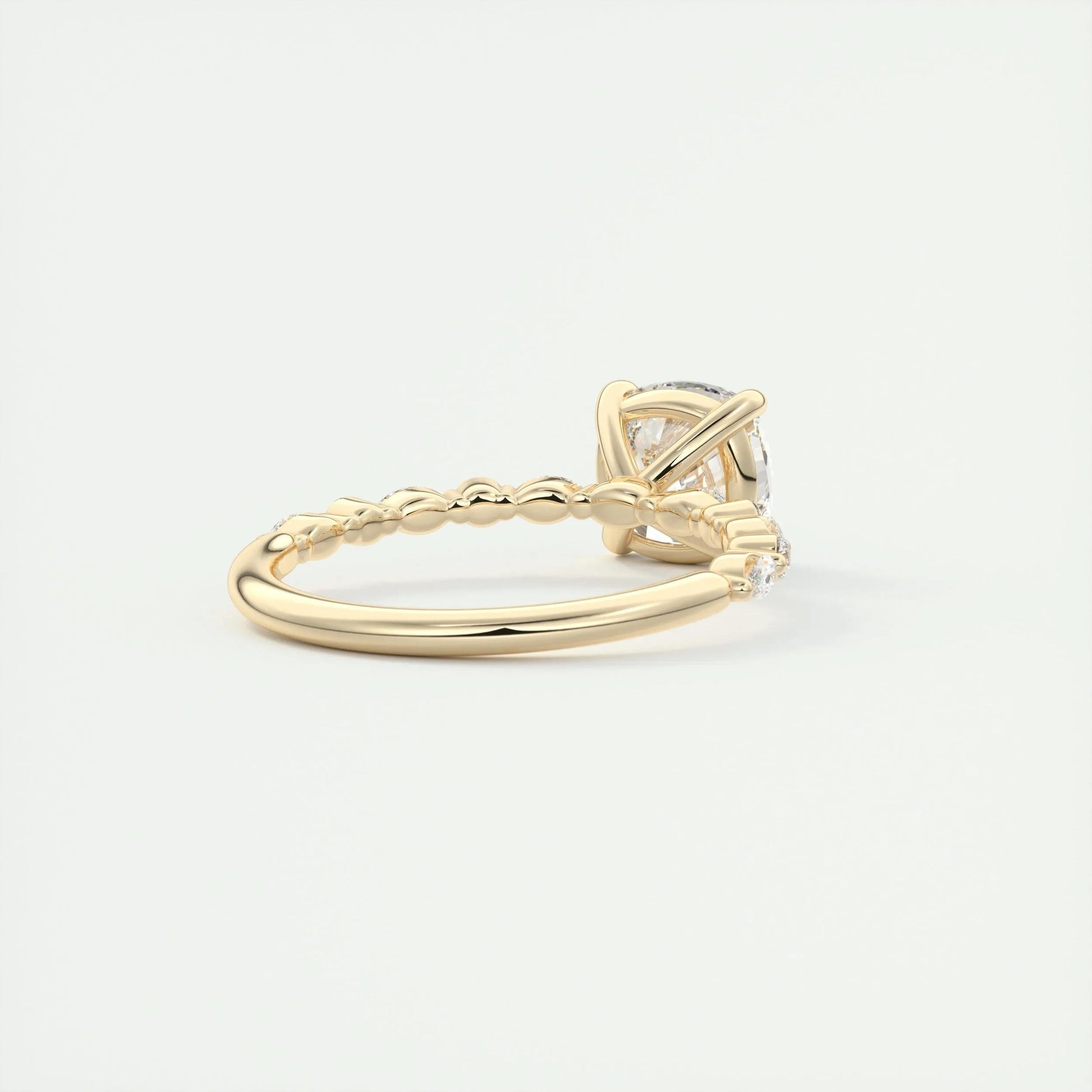 2.15 CT Cushion Cut Pave Moissanite Engagement Ring 10