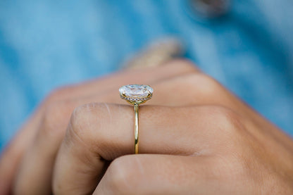 2.70 CT Oval Moissanite Ring Featuring Hidden Halo Style-Custom Listing For Xander 7
