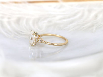 Stunning 2.5 CT Oval Moissanite Engagement Ring with Hidden Halo Design 3