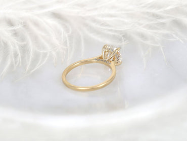 Stunning 2.0 CT Round Moissanite Engagement Ring with Hidden Halo Design 2