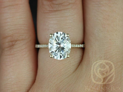 Stunning 3.0 CT Oval Moissanite Engagement Ring with Pave Design 6