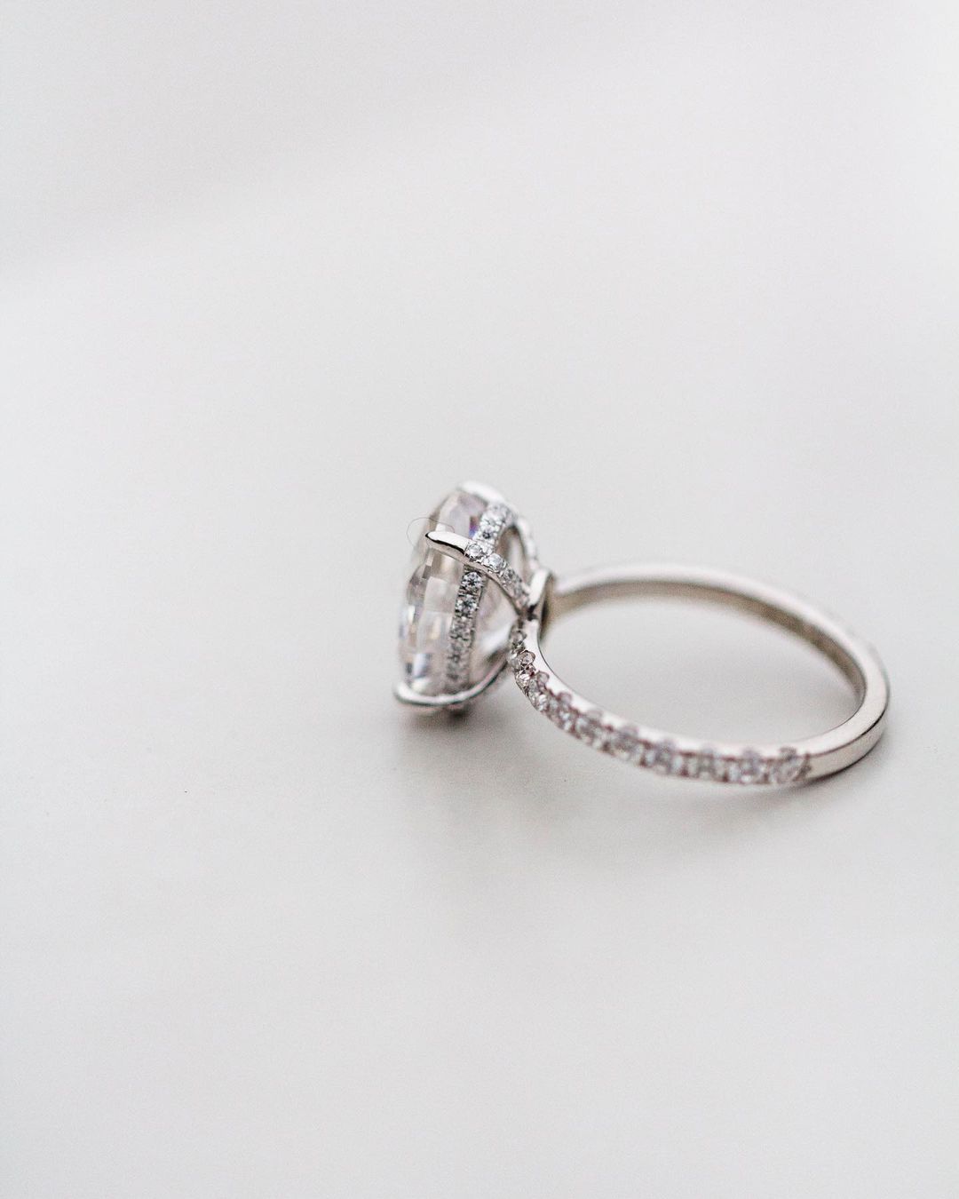 5.0 CT Oval Cut Hidden Halo Moissanite Engagement Ring 4