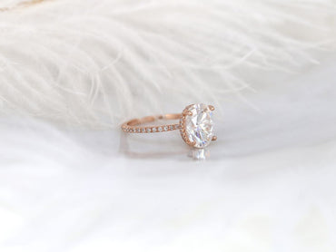Stunning 4.20 CT Oval Moissanite Engagement Ring with Hidden Halo Design 2