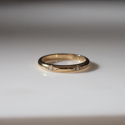 Stunning 0.10 TCW Round Moissanite Stones Flush Wedding Bands 1