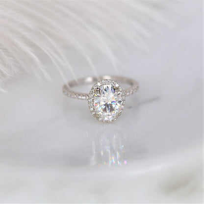 Stunning 2.0 CT Oval Moissanite Engagement Ring with Pave Design 1