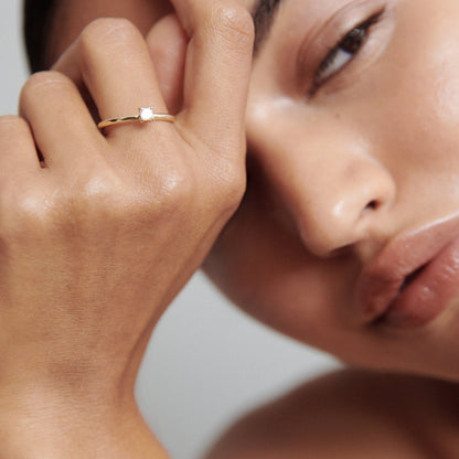 Stunning 0.2 CT Princess Moissanite Engagement Ring with Solitaire Design 2