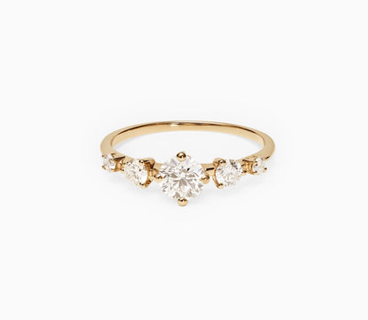 0.80 CT Round Dainty CVD EF/VS Diamond Wedding Band 2