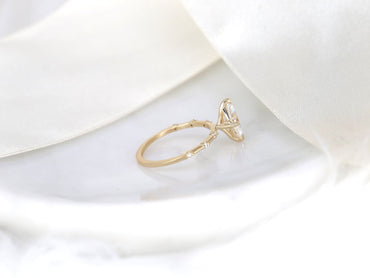 Stunning 1 CT Marquise Moissanite Engagement Ring With Dainty Design 2