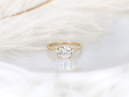 Stunning 1.70 CT Cushion Moissanite Engagement Ring with Three Stone Design 1