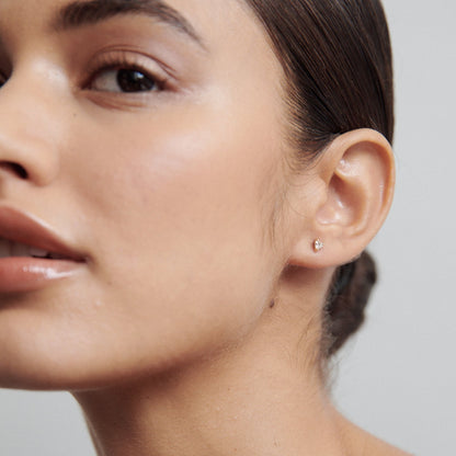 1.0 TCW Heart Cut Moissanite Stud Earrings in Gold 4