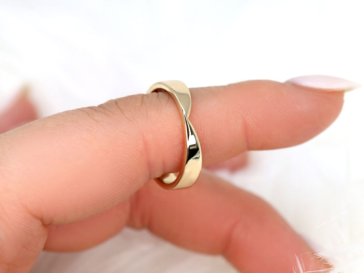 Stunning Chevron Metal Wedding Bands 7