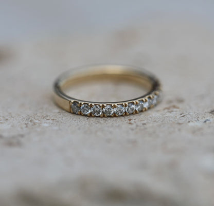 0.55 CT Round Half Eternity CVD EF/VS Diamond Wedding Band 6