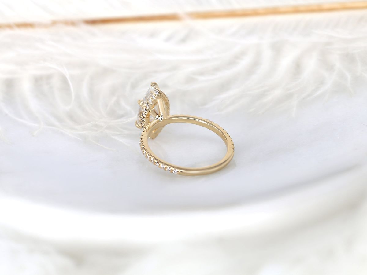 Stunning 2.80 CT Marquise Moissanite Engagement Ring with Hidden Halo Design 2