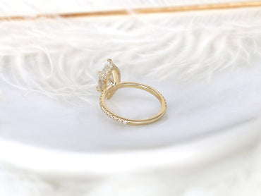 Stunning 2.80 CT Marquise Moissanite Engagement Ring with Hidden Halo Design 2