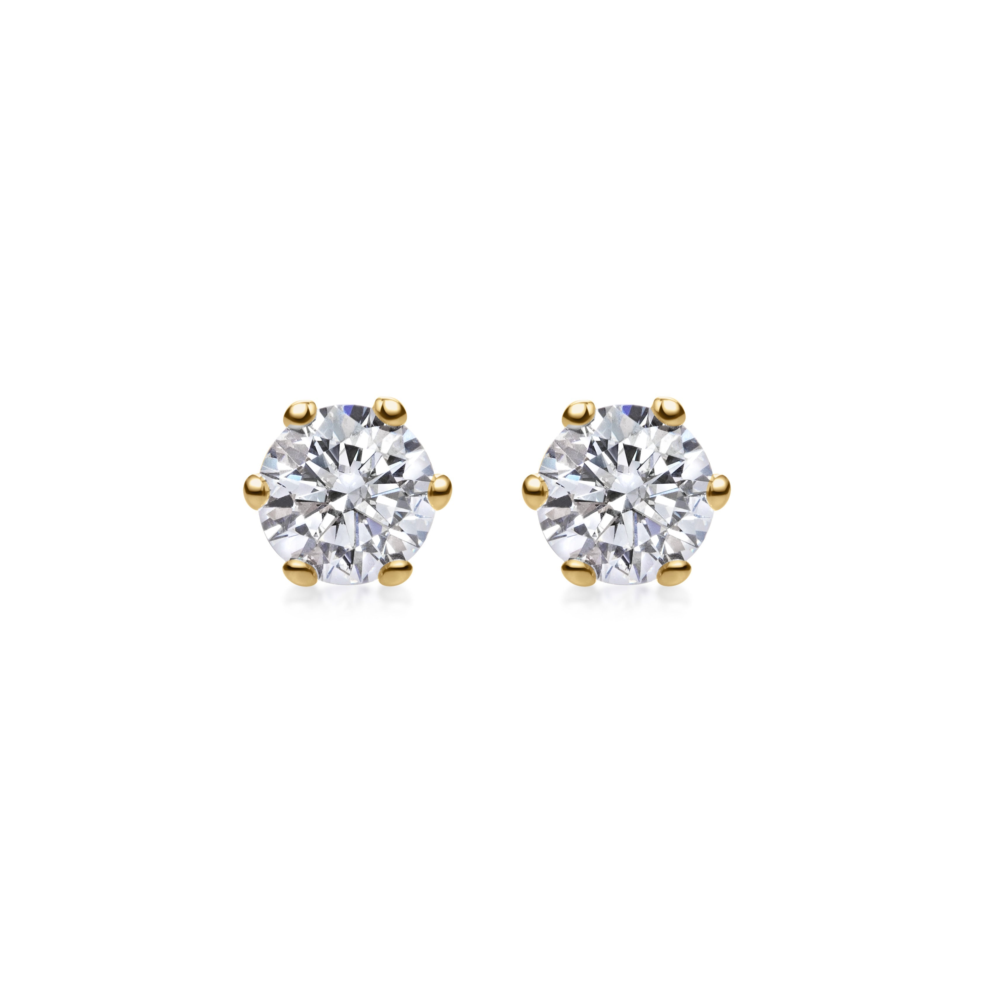 0.5 CT Round Solitaire Lab Grown Diamond Earrings