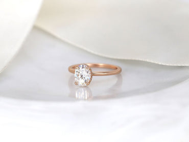 Stunning 1.5 CT Oval Moissanite Engagement Ring with Hidden Halo Design 2