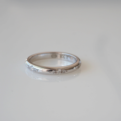 Stunning 0.10 TCW Round Moissanite Stones Flush Wedding Bands 3