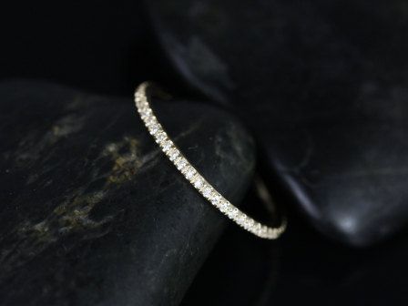 Stunning 0.10 TCW Round Moissanite Stones Half Eternity Wedding Bands 8