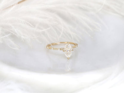 Stunning 1 CT Marquise Moissanite Engagement Ring With Dainty Design 2