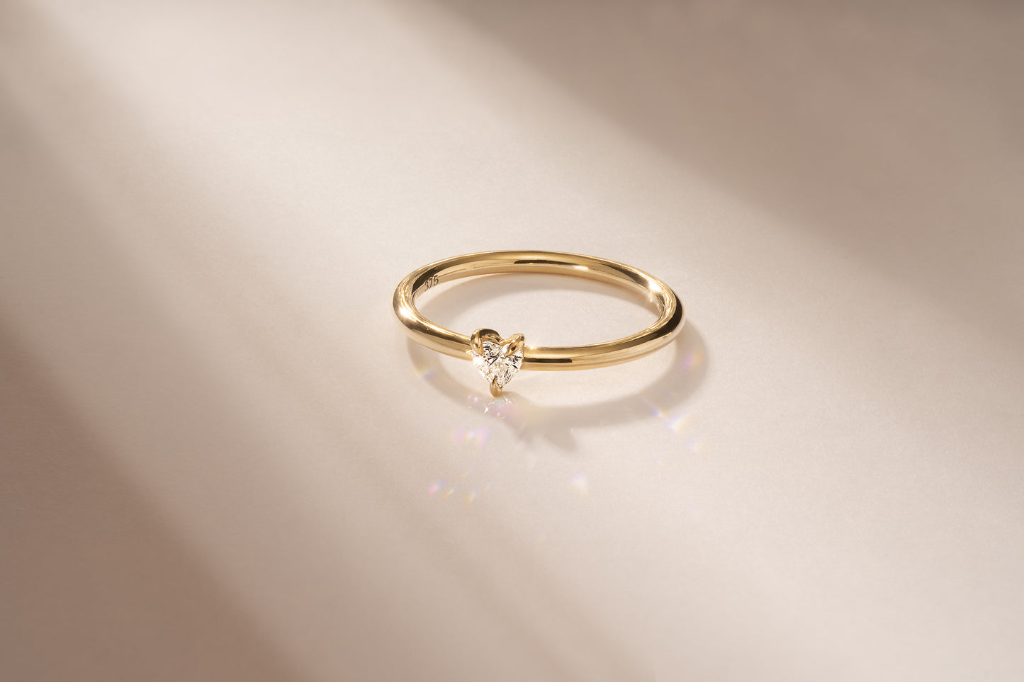 Stunning 0.15 CT Heart Moissanite Engagement Ring with Solitaire Design 3