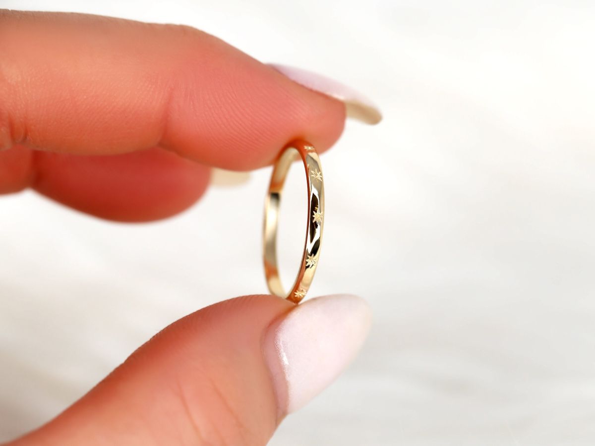 Stunning Celestial Ring Metal Wedding Bands 4