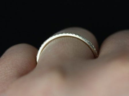 Stunning 0.10 TCW Round Moissanite Stones Half Eternity Wedding Bands 6