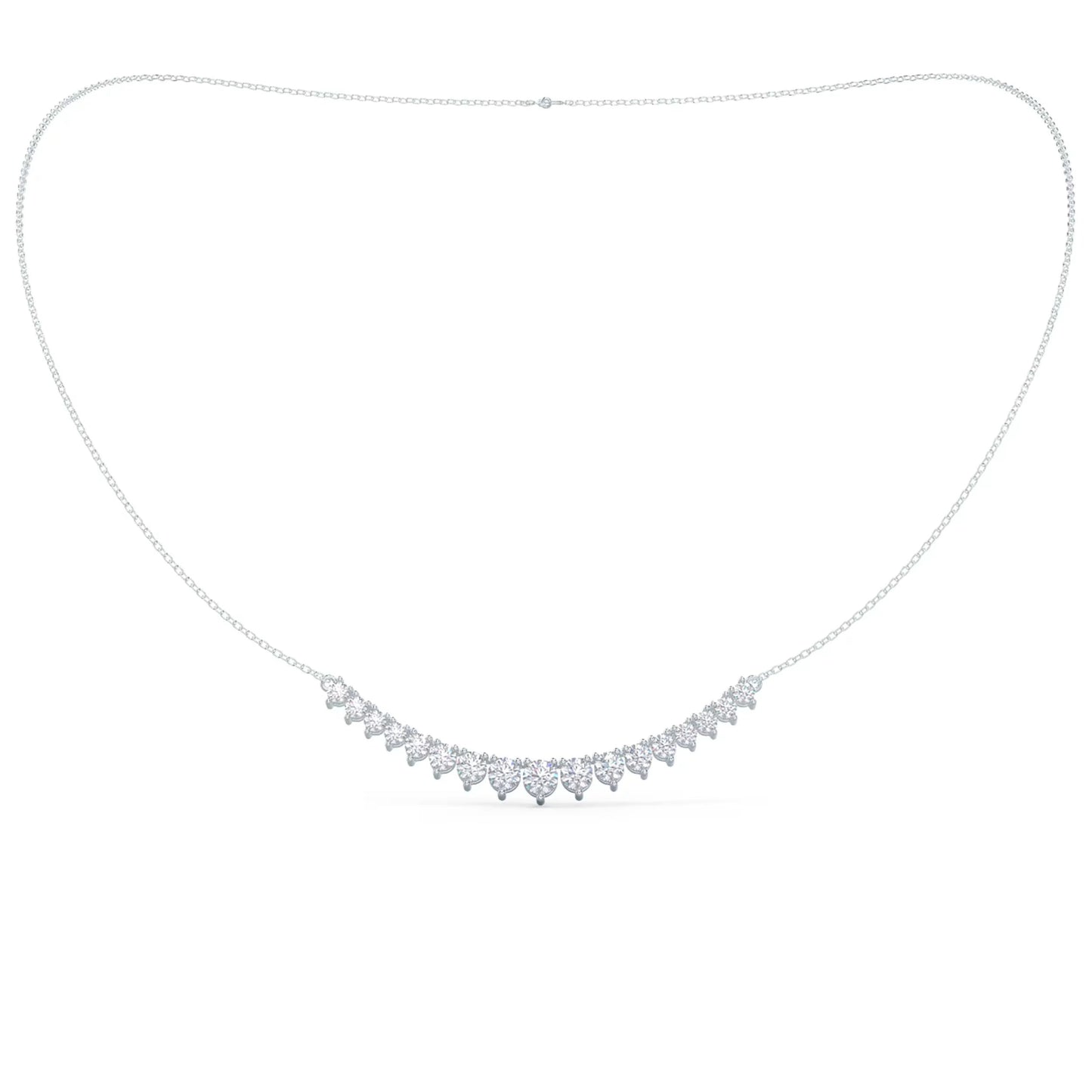 0.40 TCW Round Moissanite Diamond Mini Choker Necklace in Solid Gold 6