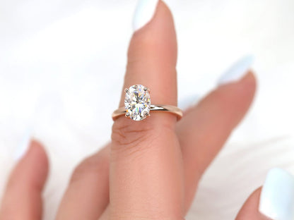 Stunning 2.5 CT Oval Moissanite Engagement Ring with Solitaire Design 7